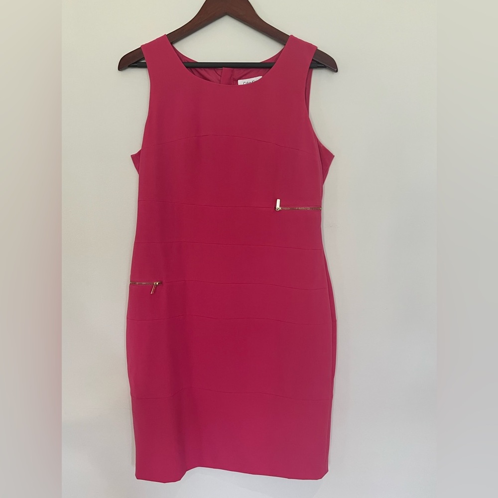 CALVIN KLEIN HOT PINK DRESS WOMENS SIZE 12